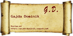 Gajda Dominik névjegykártya